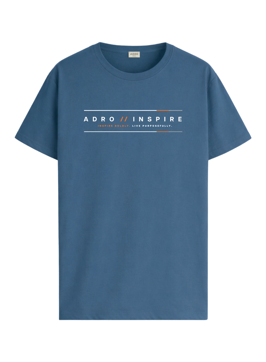 ADRO Mens Inspire Signature Printed T-Shirt for Men | Cotton Printed Tshirt | Regular Fit Casual T-Shirts | Summer Tshirts
