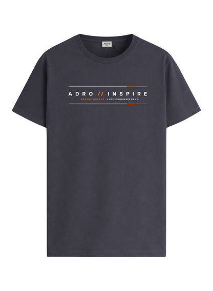 ADRO Mens Inspire Signature Printed T-Shirt for Men | Cotton Printed Tshirt | Regular Fit Casual T-Shirts | Summer Tshirts