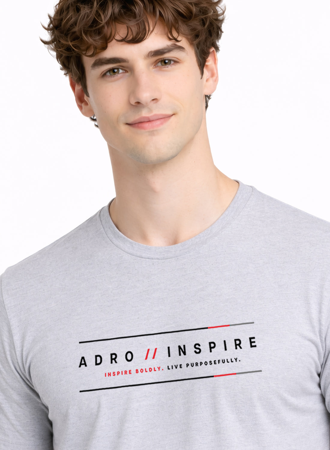 ADRO Mens Inspire Signature Printed T-Shirt for Men | Cotton Printed Tshirt | Regular Fit Casual T-Shirts | Summer Tshirts