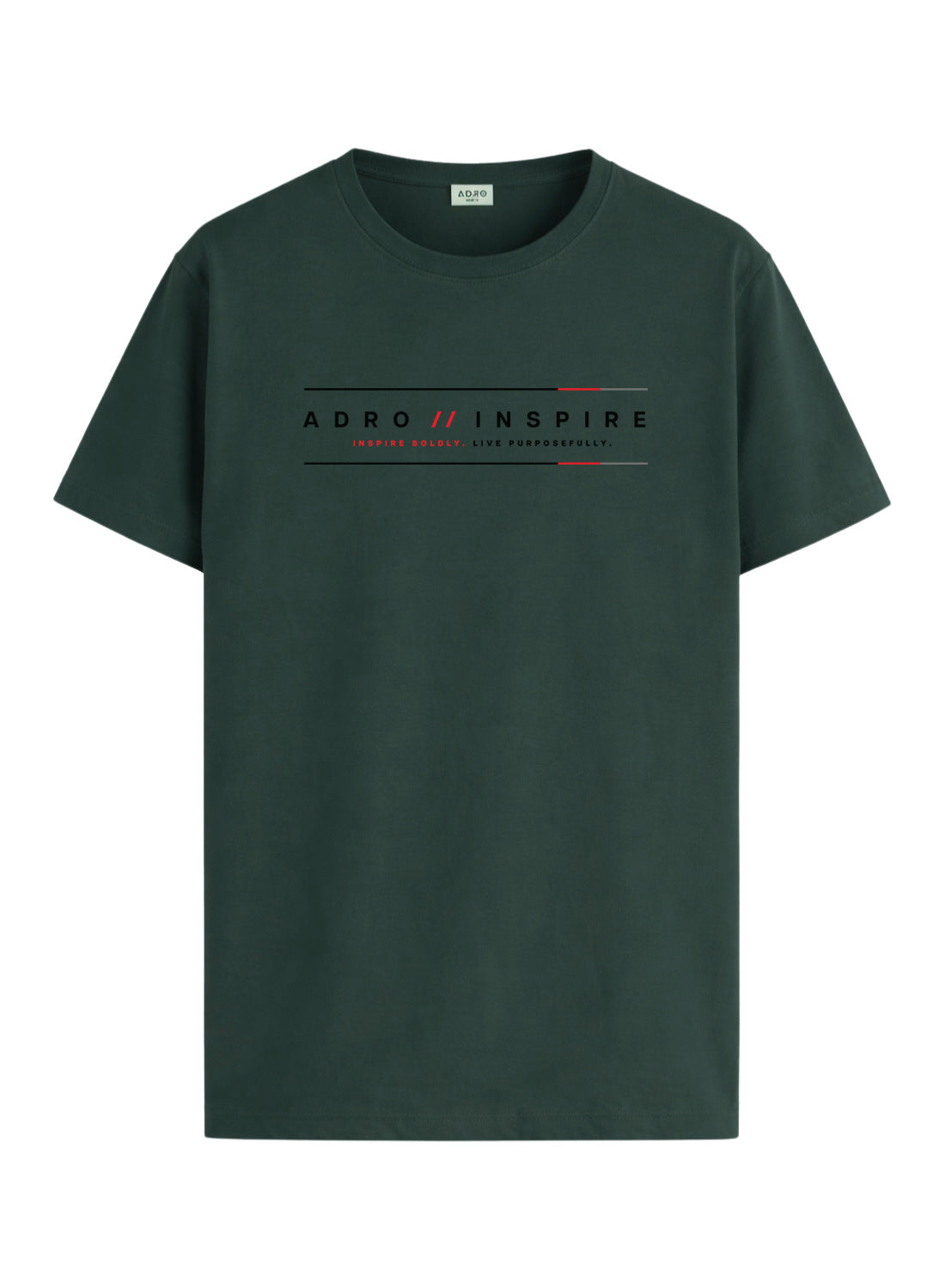 ADRO Mens Inspire Signature Printed T-Shirt for Men | Cotton Printed Tshirt | Regular Fit Casual T-Shirts | Summer Tshirts
