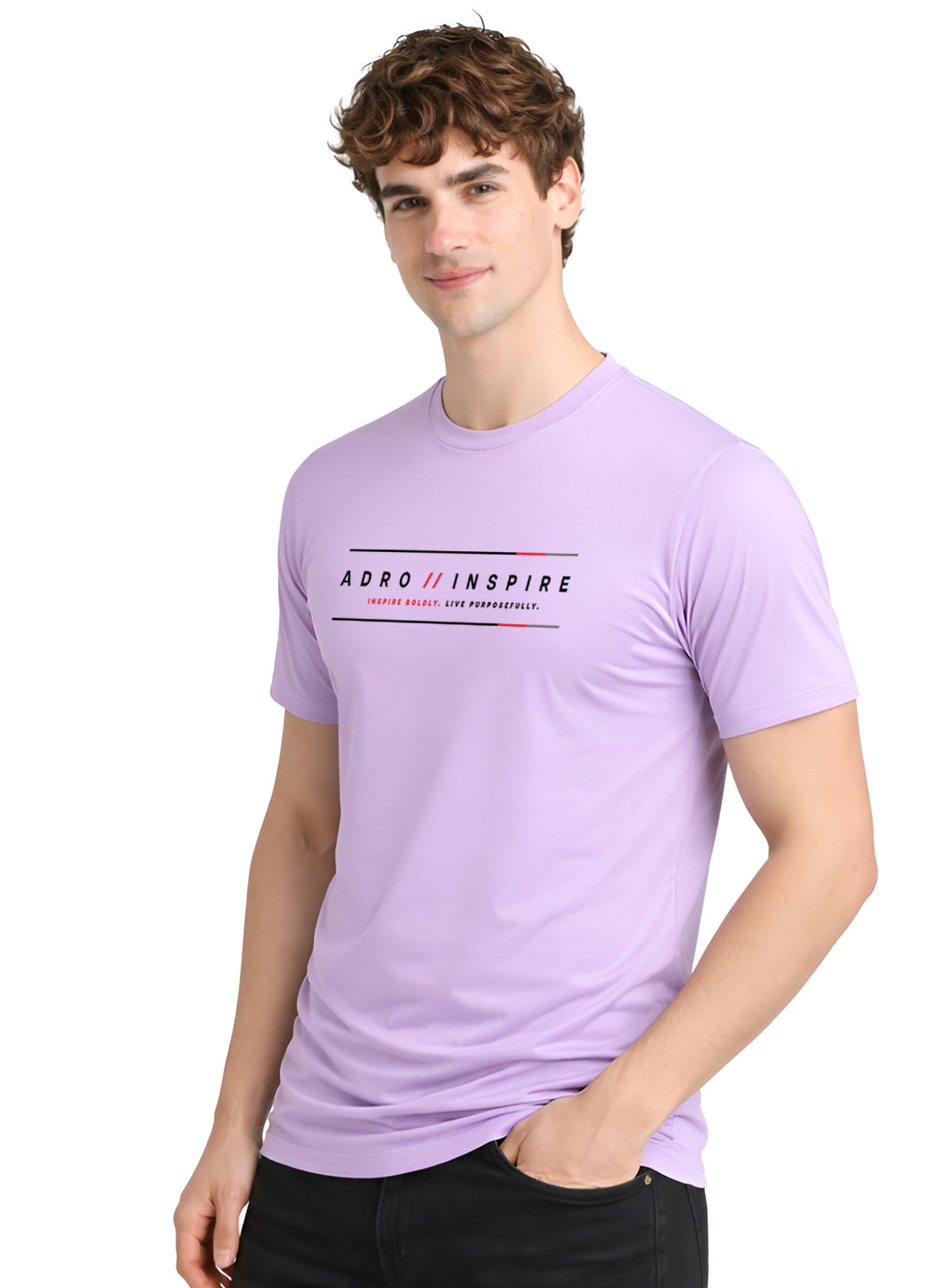 ADRO Mens Inspire Signature Printed T-Shirt for Men | Cotton Printed Tshirt | Regular Fit Casual T-Shirts | Summer Tshirts