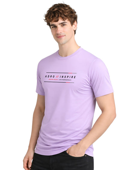 ADRO Mens Inspire Signature Printed T-Shirt for Men | Cotton Printed Tshirt | Regular Fit Casual T-Shirts | Summer Tshirts