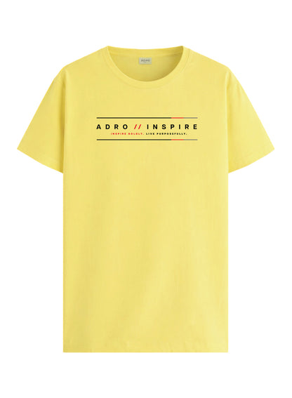 ADRO Mens Inspire Signature Printed T-Shirt for Men | Cotton Printed Tshirt | Regular Fit Casual T-Shirts | Summer Tshirts