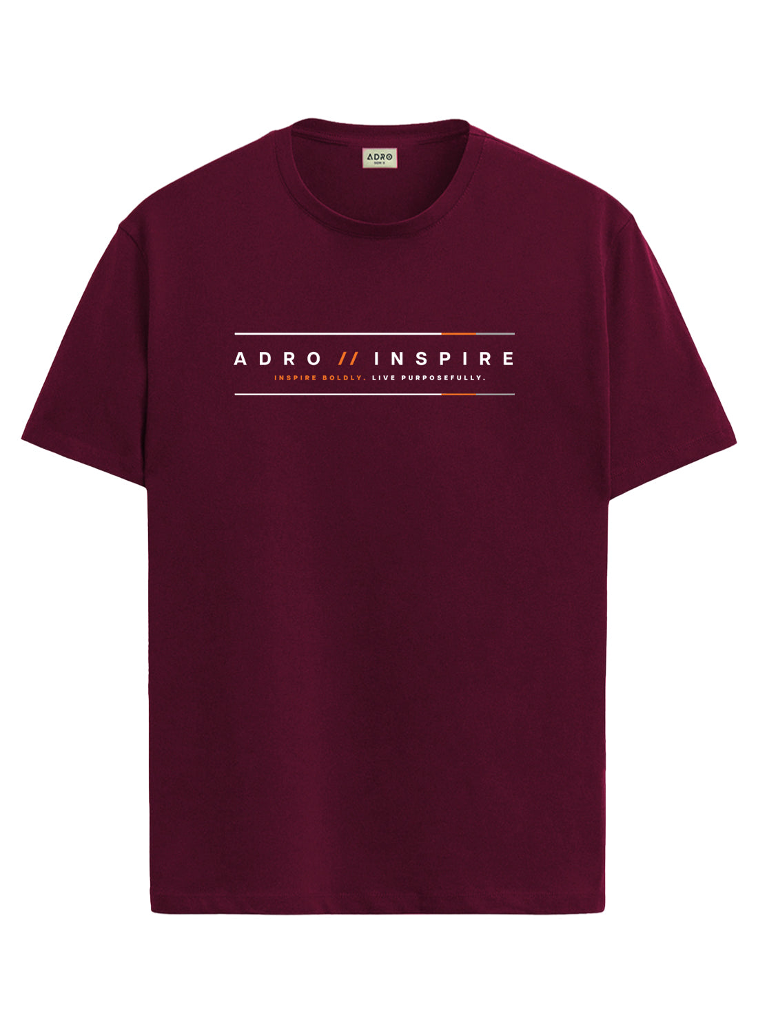ADRO Mens Inspire Signature Printed T-Shirt for Men | Cotton Printed Tshirt | Regular Fit Casual T-Shirts | Summer Tshirts