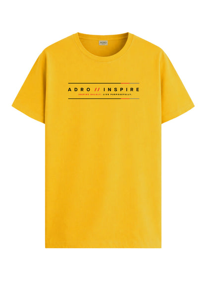 ADRO Mens Inspire Signature Printed T-Shirt for Men | Cotton Printed Tshirt | Regular Fit Casual T-Shirts | Summer Tshirts