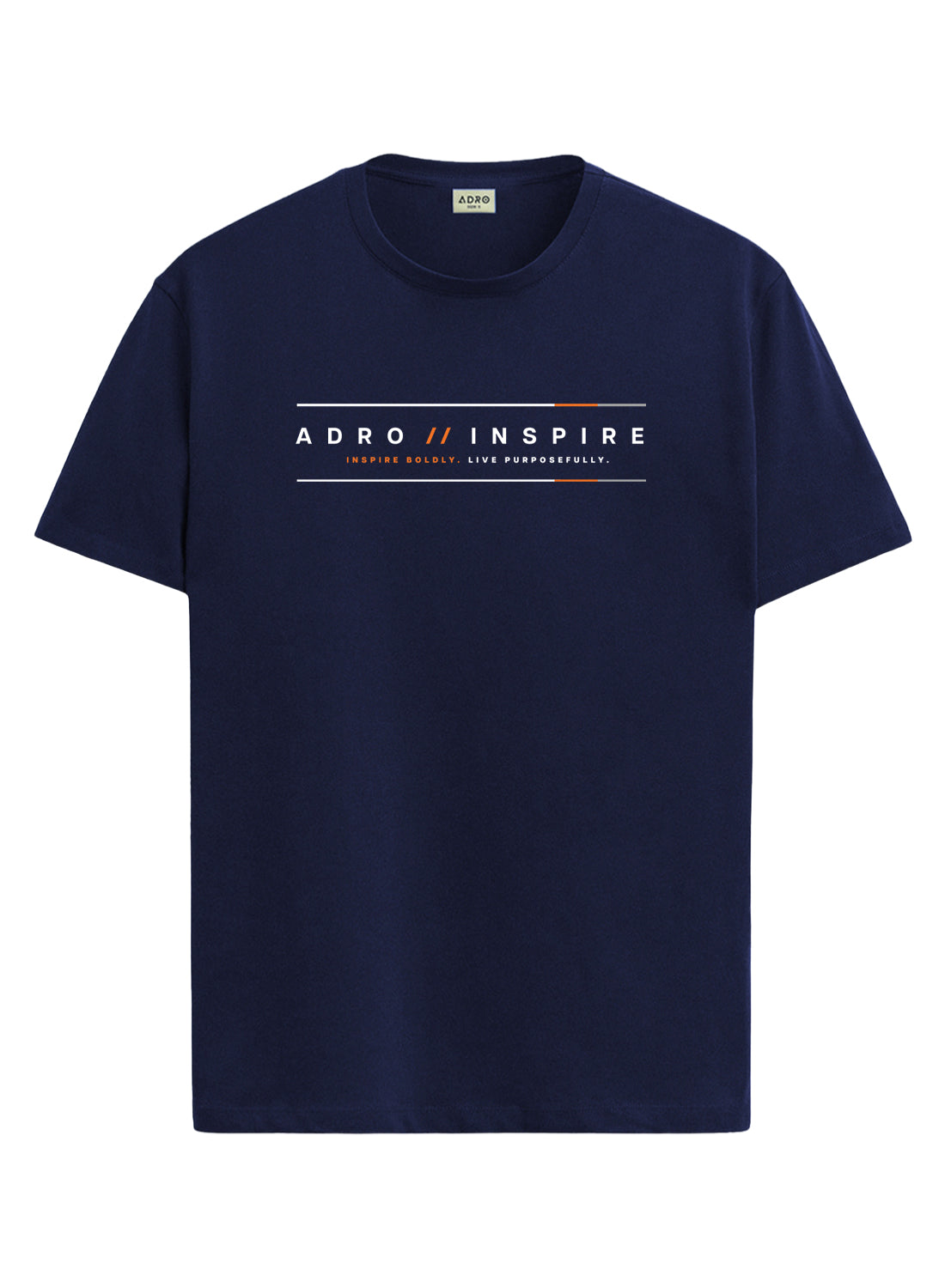 ADRO Mens Inspire Signature Printed T-Shirt for Men | Cotton Printed Tshirt | Regular Fit Casual T-Shirts | Summer Tshirts