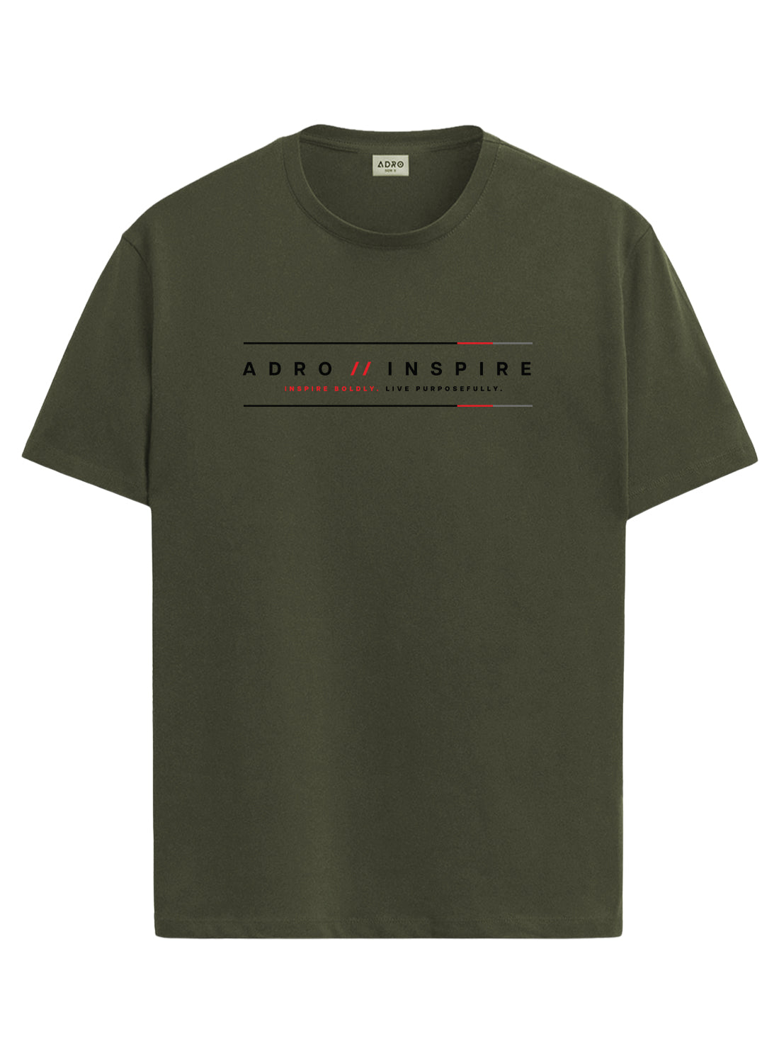 ADRO Mens Inspire Signature Printed T-Shirt for Men | Cotton Printed Tshirt | Regular Fit Casual T-Shirts | Summer Tshirts