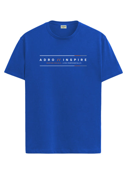 ADRO Mens Inspire Signature Printed T-Shirt for Men | Cotton Printed Tshirt | Regular Fit Casual T-Shirts | Summer Tshirts