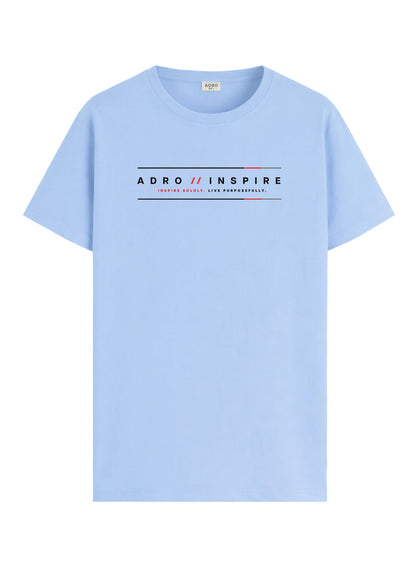 ADRO Mens Inspire Signature Printed T-Shirt for Men | Cotton Printed Tshirt | Regular Fit Casual T-Shirts | Summer Tshirts