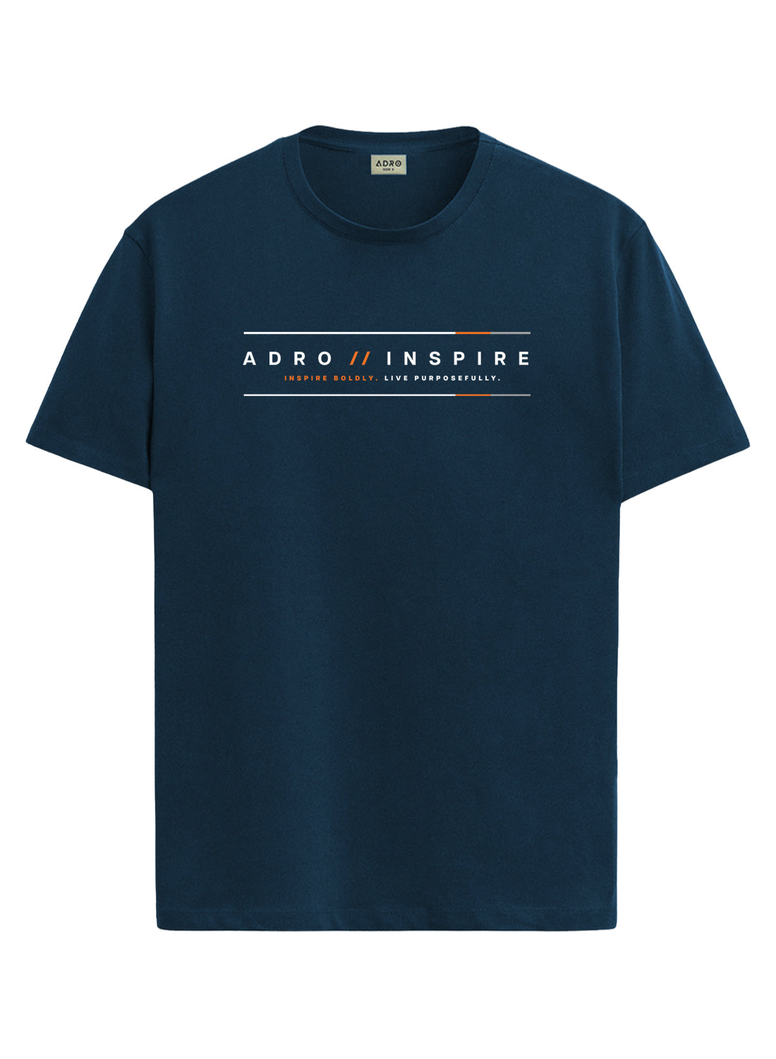 ADRO Mens Inspire Signature Printed T-Shirt for Men | Cotton Printed Tshirt | Regular Fit Casual T-Shirts | Summer Tshirts