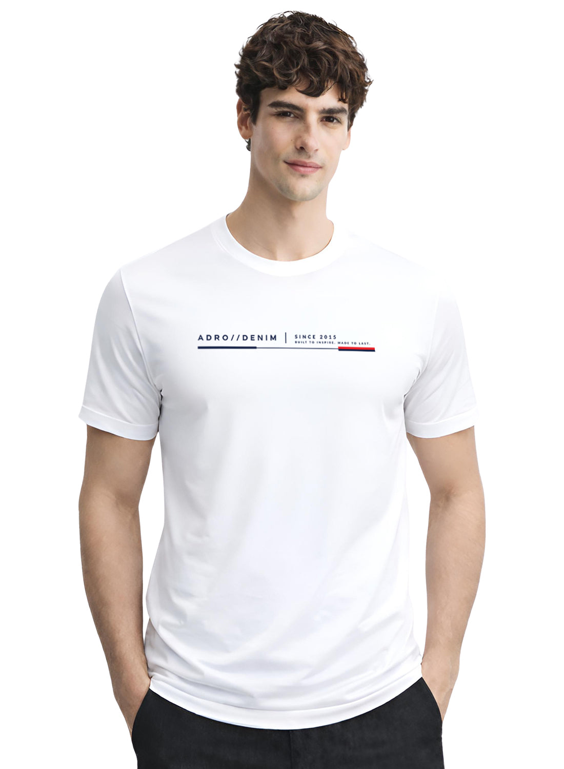 ADRO Mens Printed T-Shirt| Cotton Printed Tshirt for men| Regular Fit Casual T-Shirts | Premium Summer Tshirts White