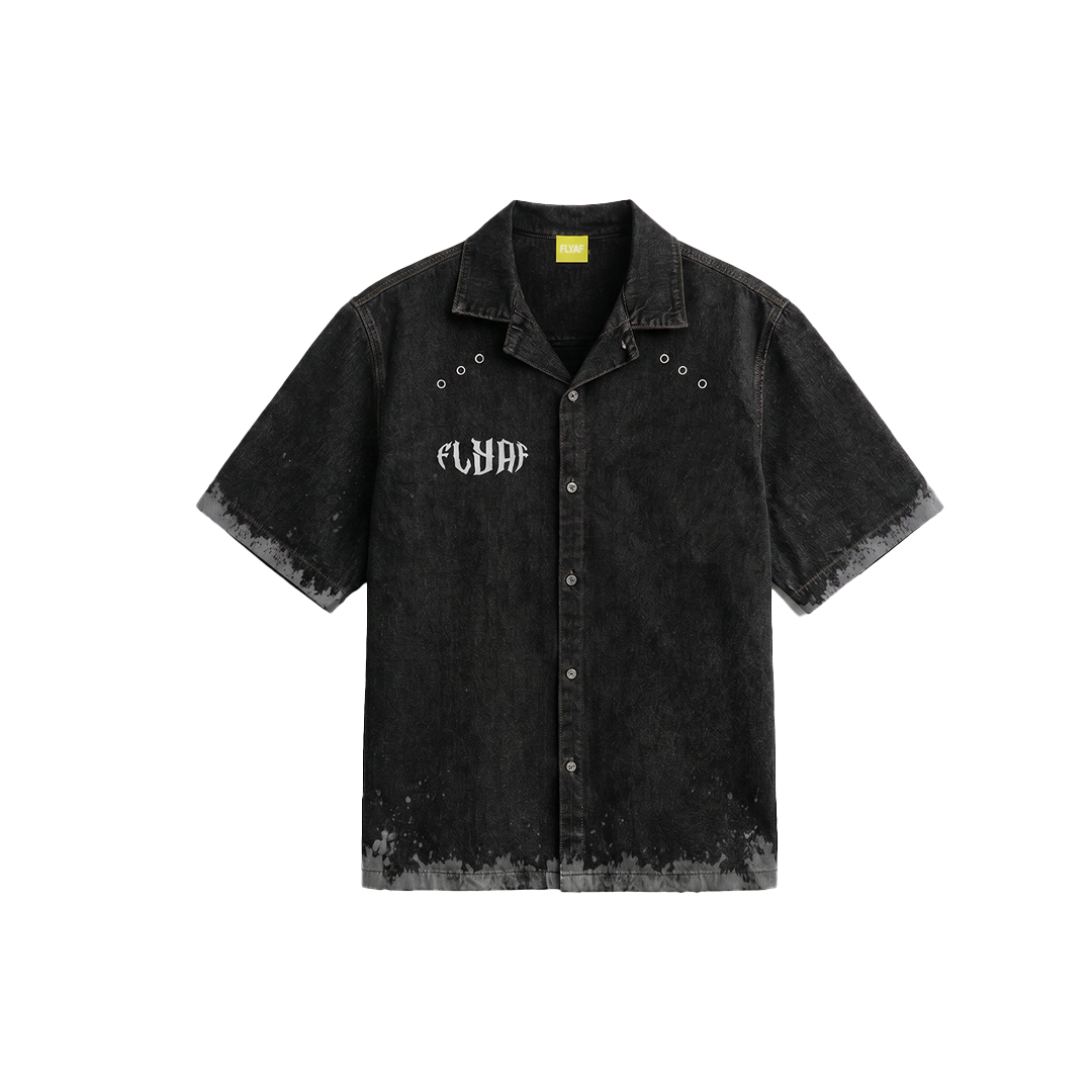 Black Advisory Denim Shirt — Stylera India