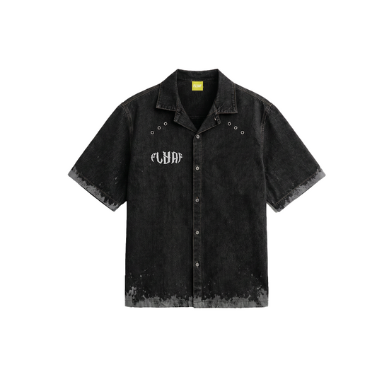 Black Advisory Denim Shirt — Stylera India