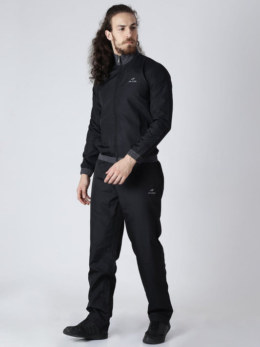 Alcis Mens Solid Black Tracksuit-S-Black AFW16CMWT0016-S