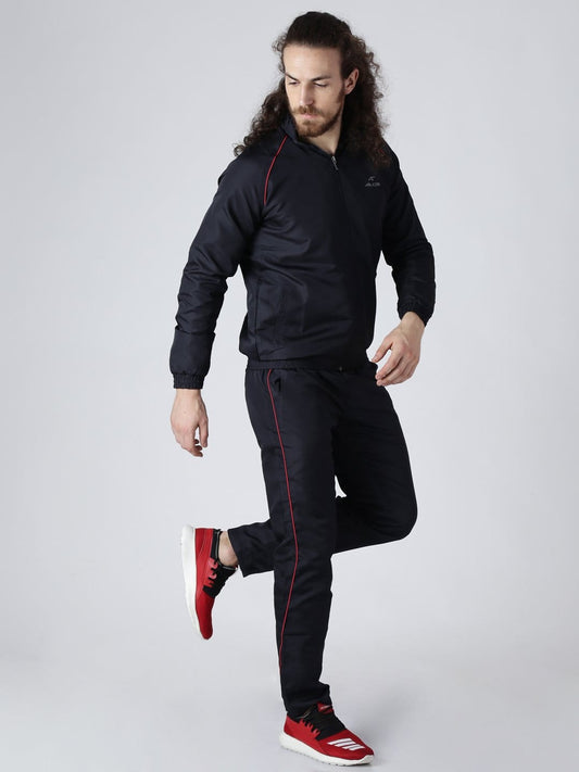 Alcis Mens Solid Navy-Green Tracksuit-S-Navy Blue AFW16CMWT0018-S
