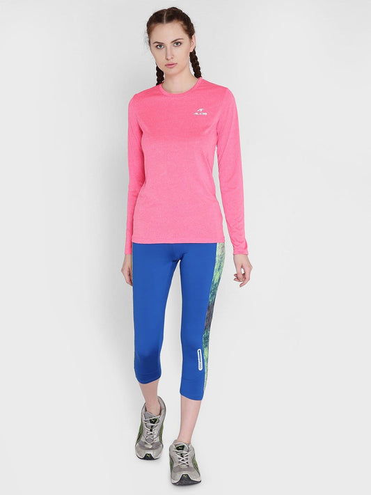 Women Blue Solid Capri AKRUWLG0890246-S