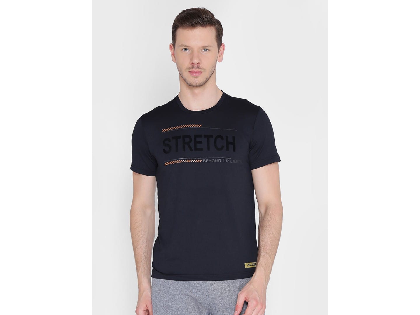 Alcis Men Printed Black T Shirt