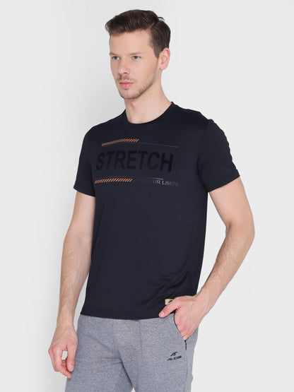 Alcis Men Printed Black T Shirt