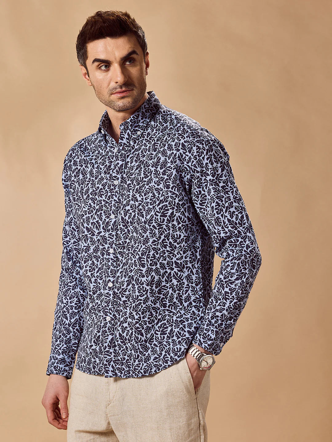 Men Blue Casual Shirt