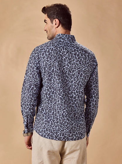 Men Blue Casual Shirt