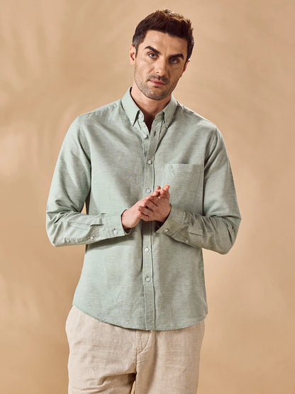 Men Green Casual Shirt