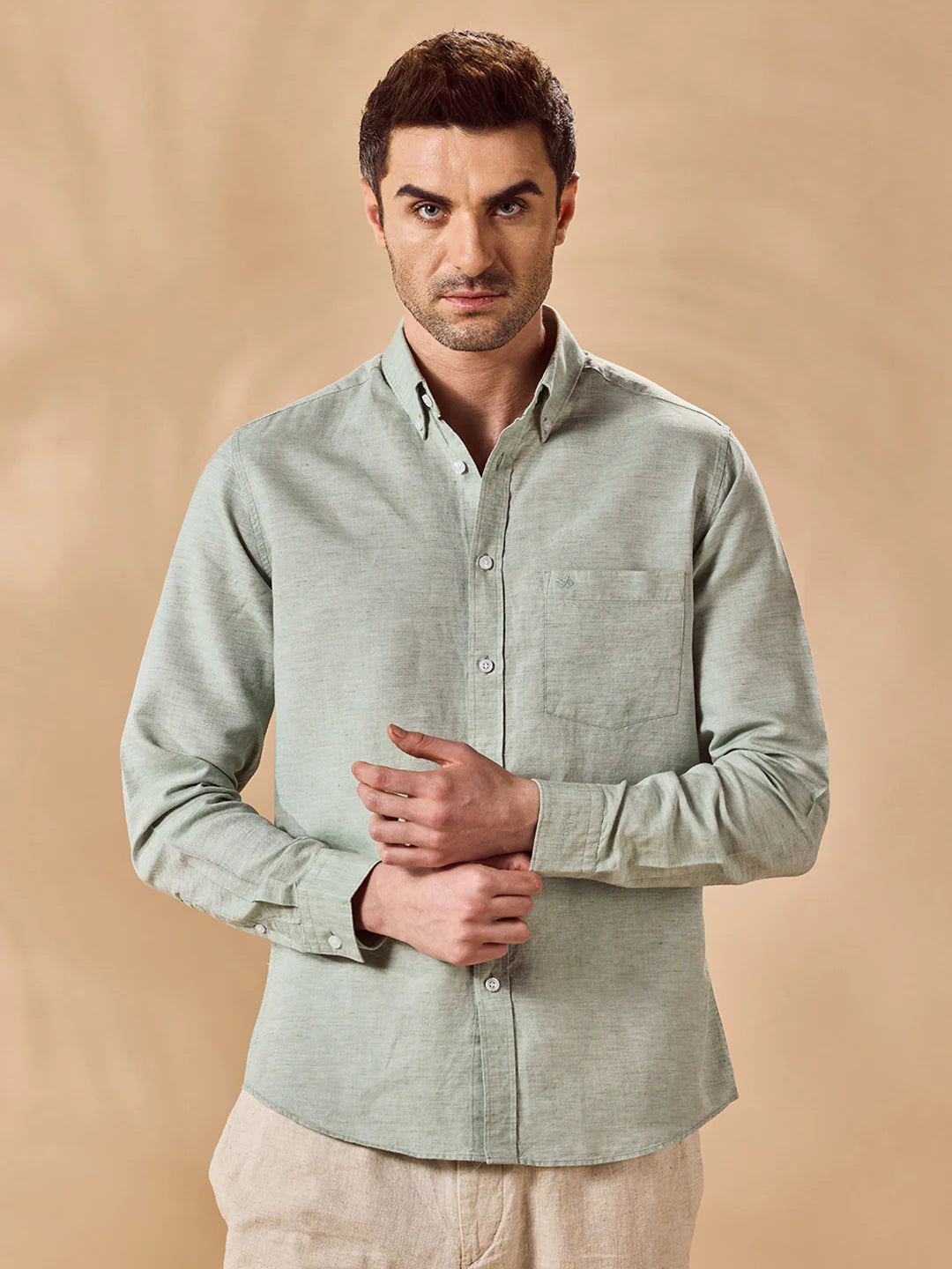 Men Green Casual Shirt