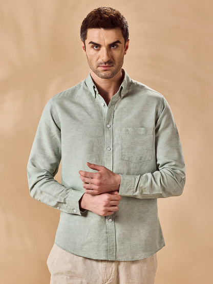 Men Green Casual Shirt