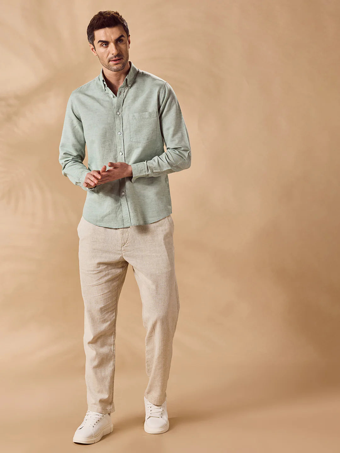 Men Green Casual Shirt