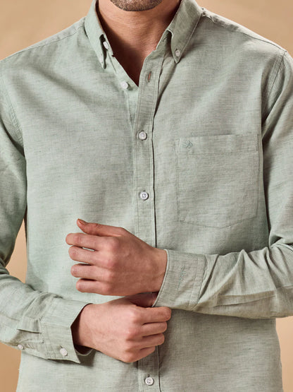 Men Green Casual Shirt