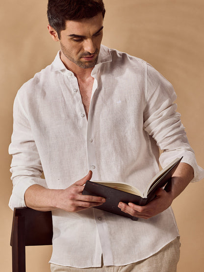 Aldeno Men White Casual Shirt (JAROM)