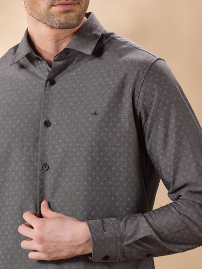 Aldeno Men Grey Formal Shirt (CREW)