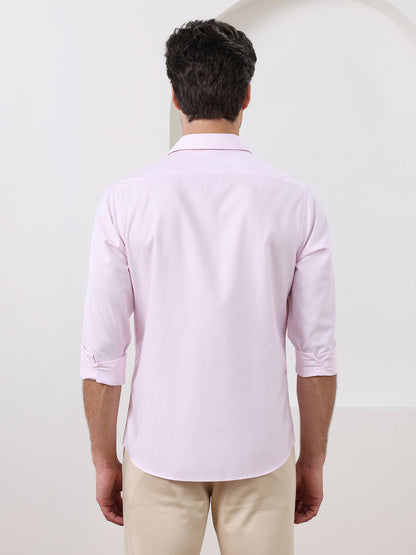 Pink Regular Fit Checked Formal Cotton Shirt for Men (CISAR)