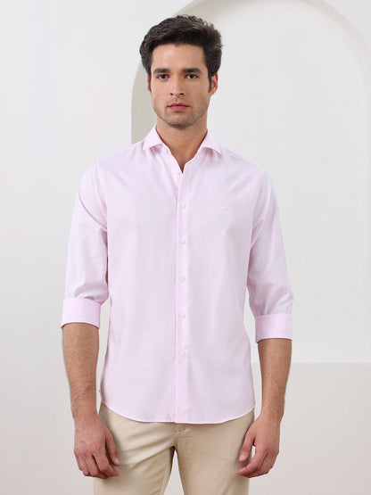 Pink Regular Fit Checked Formal Cotton Shirt for Men (CISAR)