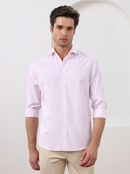 Pink Regular Fit Checked Formal Cotton Shirt for Men (CISAR)
