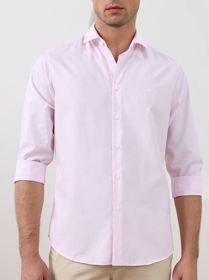 Pink Regular Fit Checked Formal Cotton Shirt for Men (CISAR)
