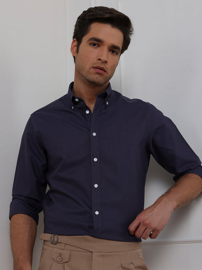 Purple Regular Fit Solid Casual Cotton Shirt for Men (LUXOR)