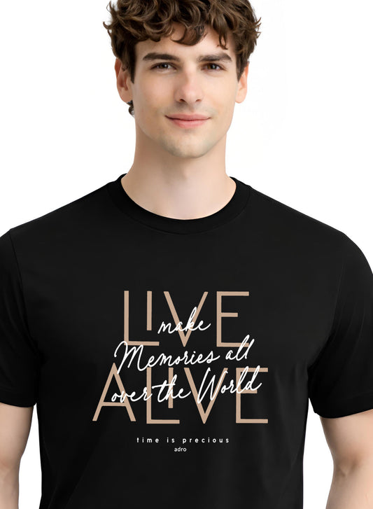 ADRO Printed Tshirt for Men | Cotton Printed T-shirt | Regular Fit Casual Mens T-Shirts | Premium Summer Tshirts