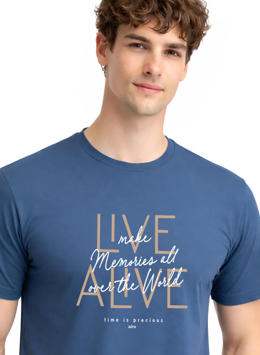 ADRO Printed Tshirt for Men | Cotton Printed T-shirt | Regular Fit Casual Mens T-Shirts | Premium Summer Tshirts