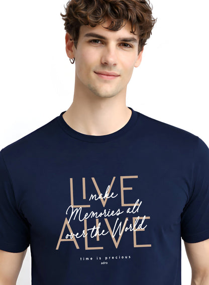 ADRO Printed Tshirt for Men | Cotton Printed T-shirt | Regular Fit Casual Mens T-Shirts | Premium Summer Tshirts