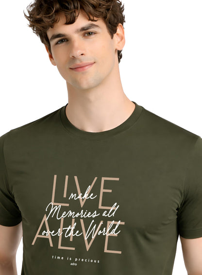 ADRO Printed Tshirt for Men | Cotton Printed T-shirt | Regular Fit Casual Mens T-Shirts | Premium Summer Tshirts