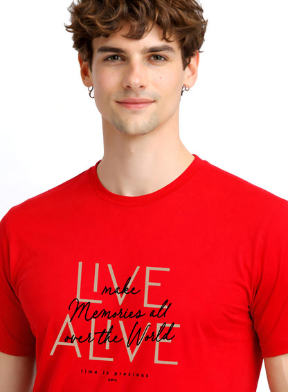 ADRO Printed Tshirt for Men | Cotton Printed T-shirt | Regular Fit Casual Mens T-Shirts | Premium Summer Tshirts
