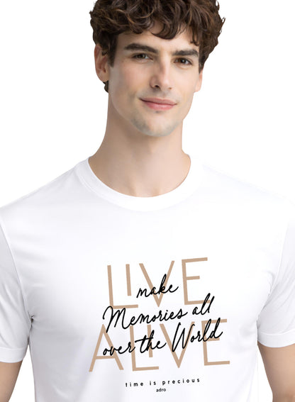 ADRO Printed Tshirt for Men | Cotton Printed T-shirt | Regular Fit Casual Mens T-Shirts | Premium Summer Tshirts