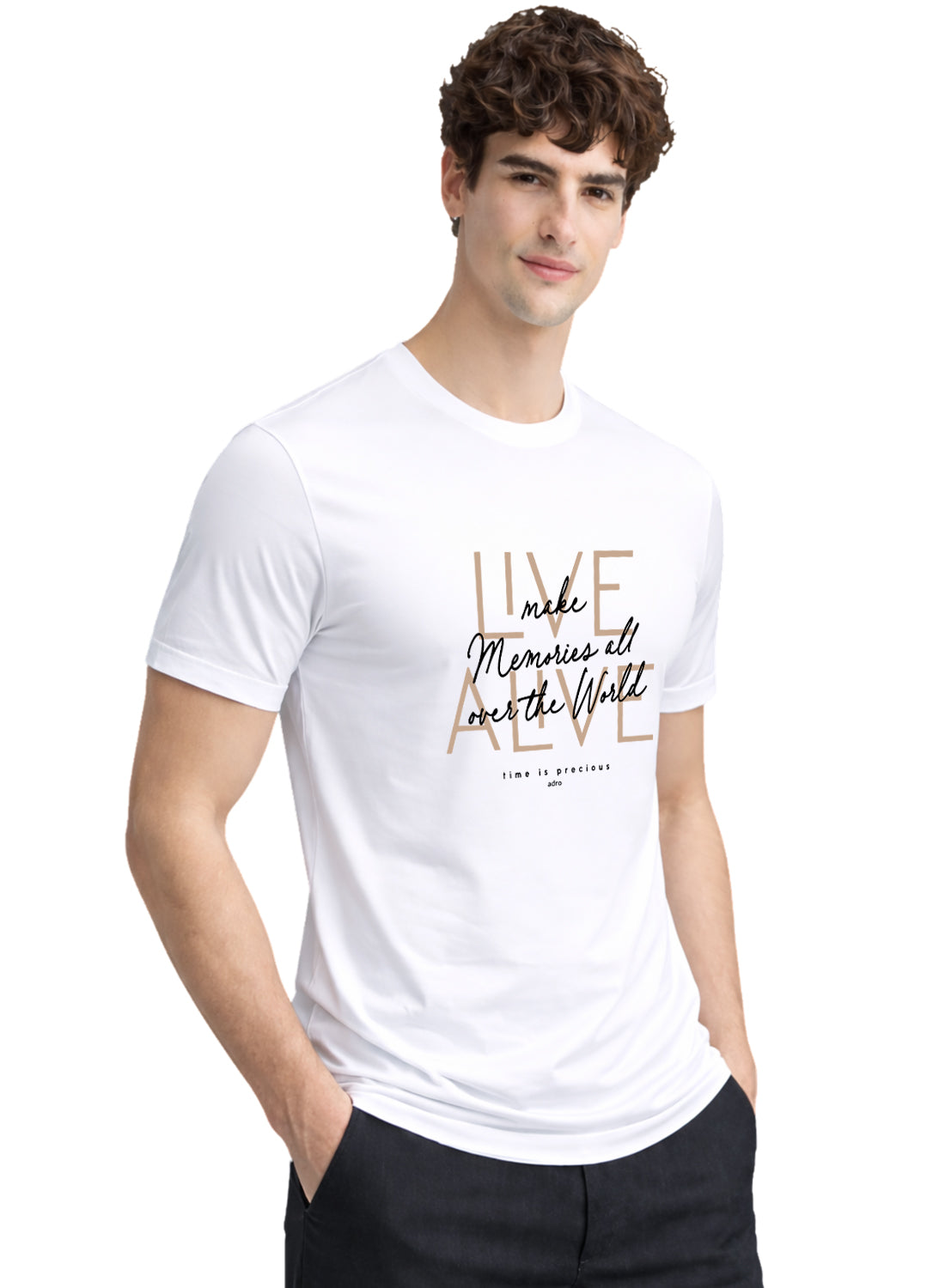 ADRO Printed Tshirt for Men | Cotton Printed T-shirt | Regular Fit Casual Mens T-Shirts | Premium Summer Tshirts