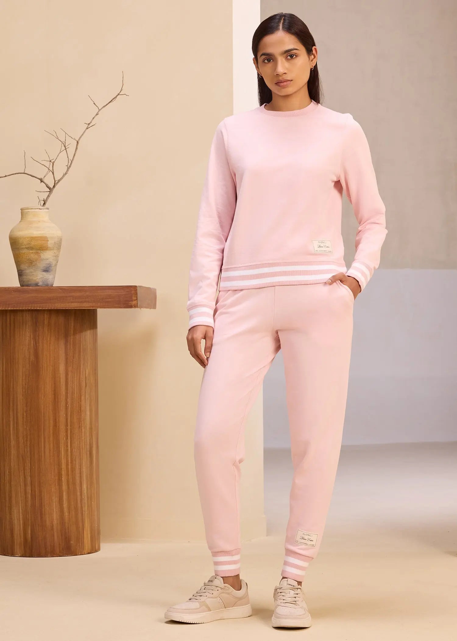 Yarn Dyed Rib iCotton Sweatshirt Alonge