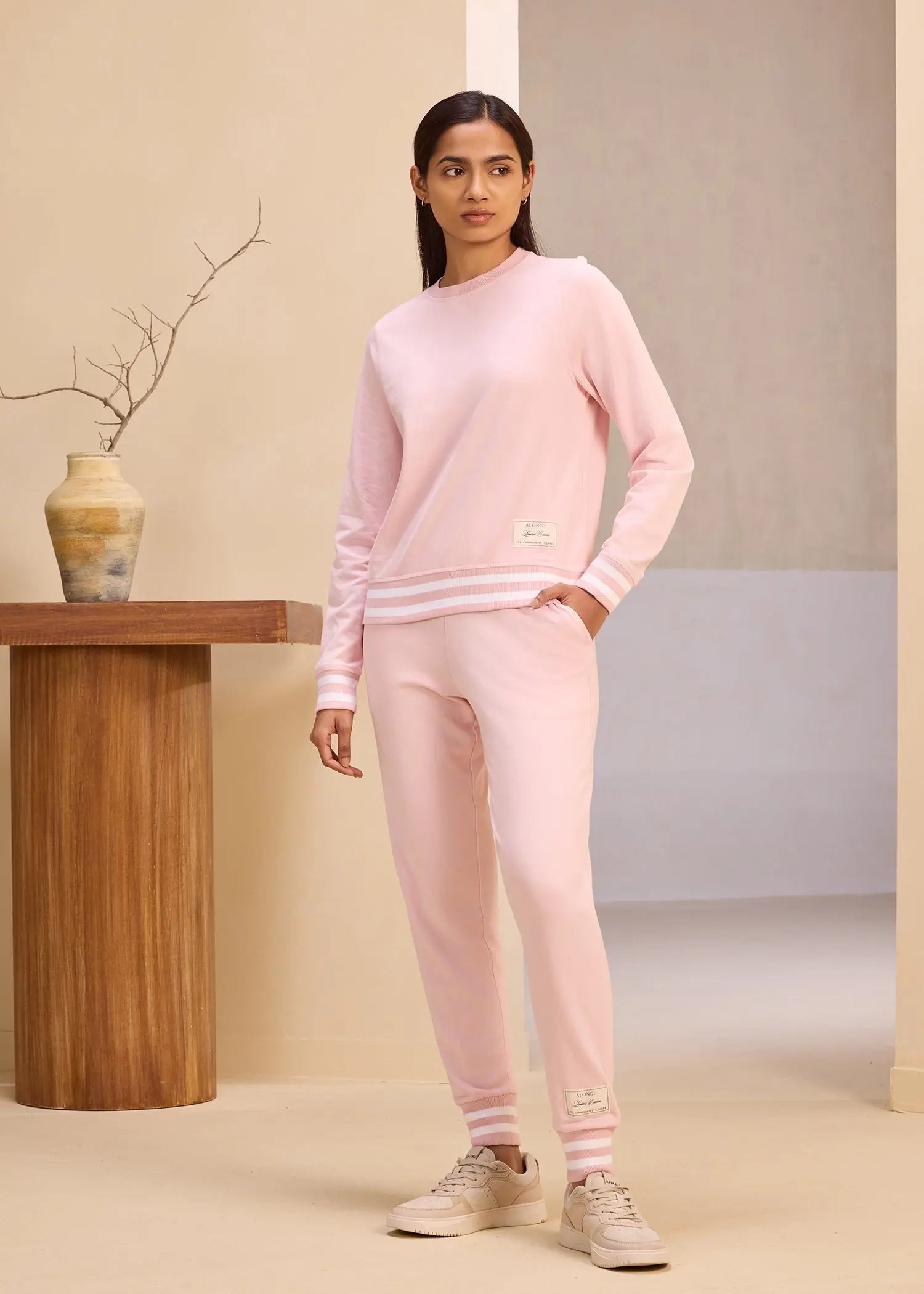 Yarn Dyed Rib iCotton Joggers Alonge