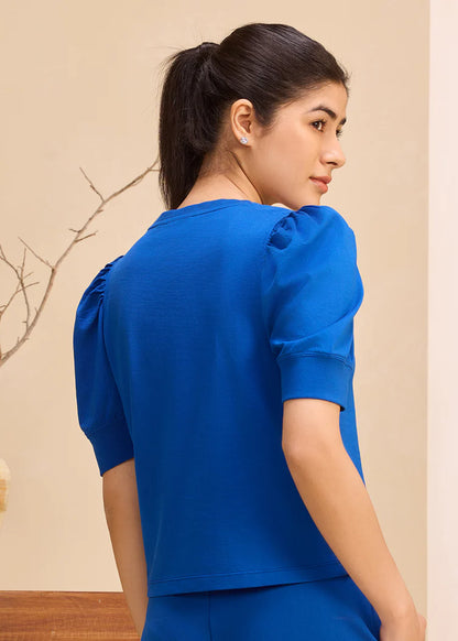 iCotton Pouf Sleeve Top
