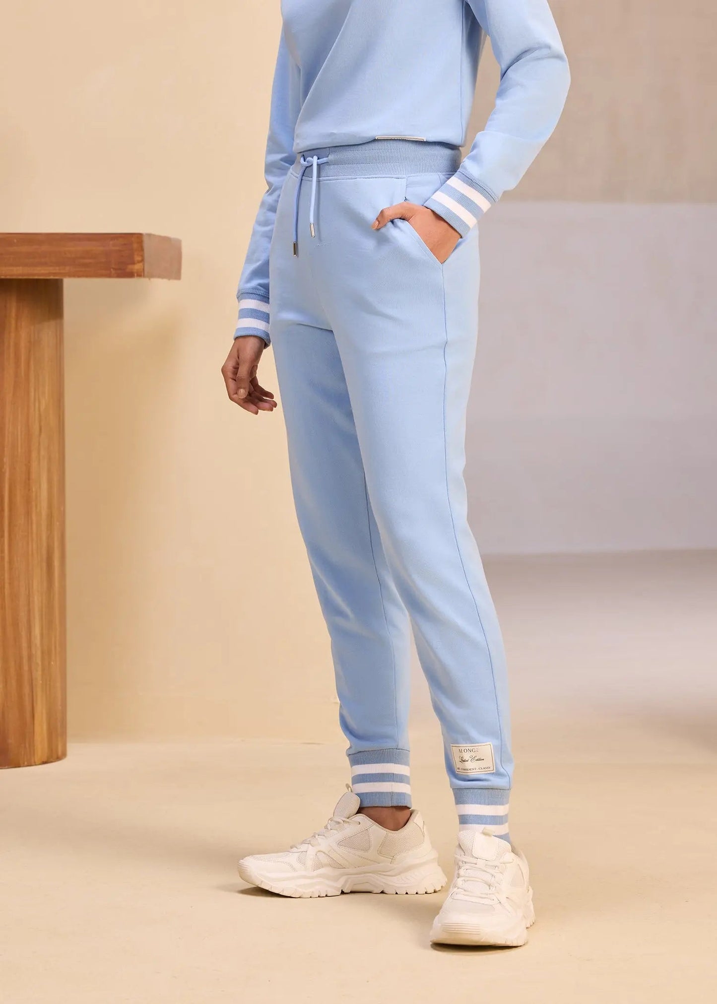 Yarn Dyed Rib iCotton Joggers Alonge