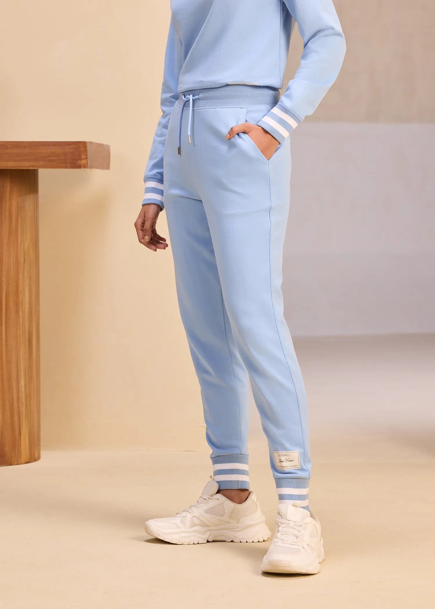 Yarn Dyed Rib iCotton Joggers Alonge
