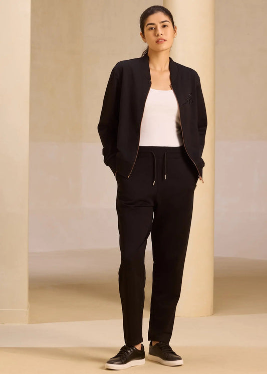 iCotton Embroidered Zipper Jacket Alonge