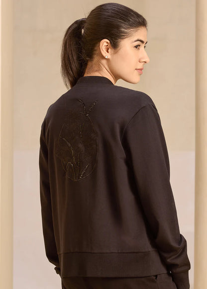 iCotton Embroidered Zipper Jacket